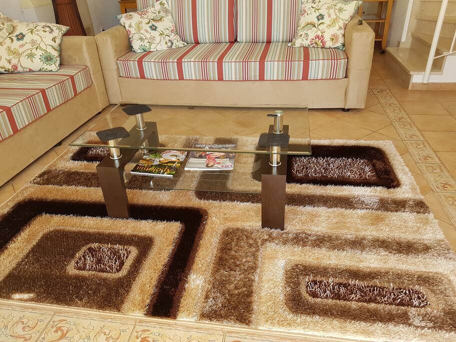New coffee table and rug