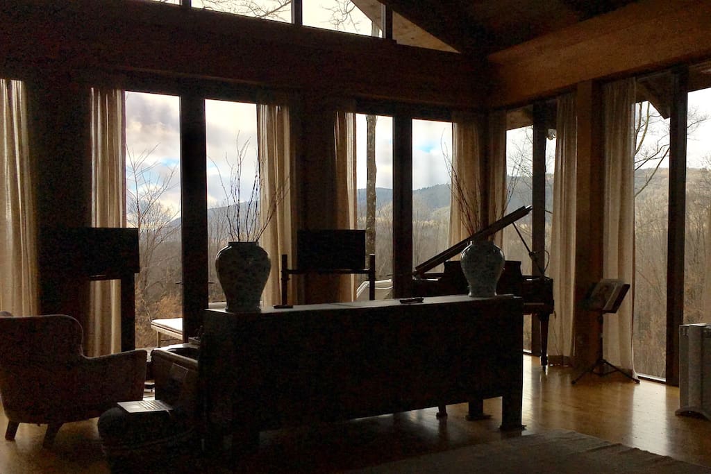 views of sun dappled mountainsides