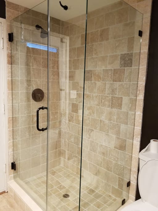 Brand new shower and bathroom