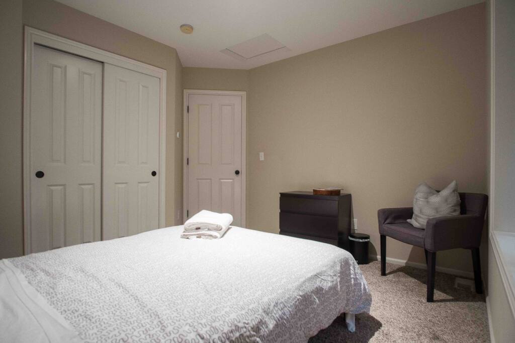 Cozy bright private room with great views.