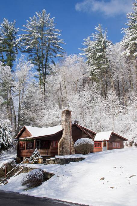 Blue sky, white snow and good energy around our house.