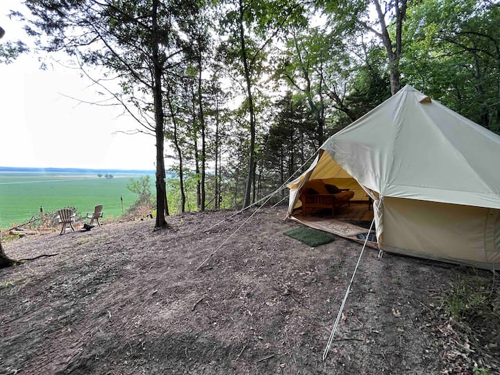 Hartsburg Bell Tent & Lookout Katy Trail Glamping Tents for Rent in