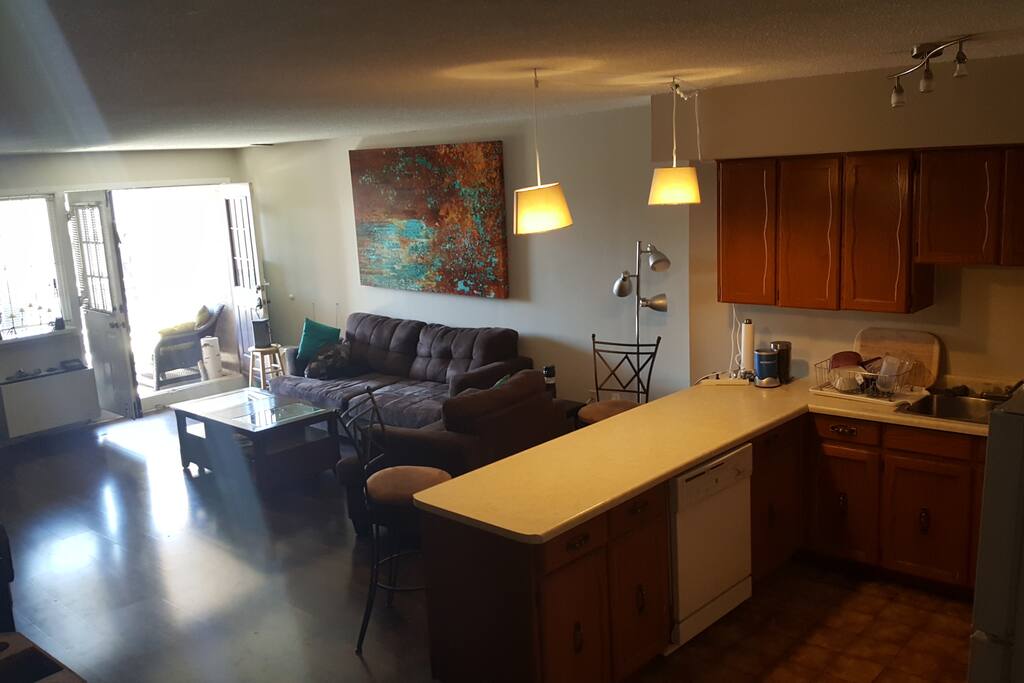 Shared kitchen space.