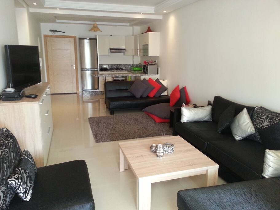 grand salon en L avec couchage possible