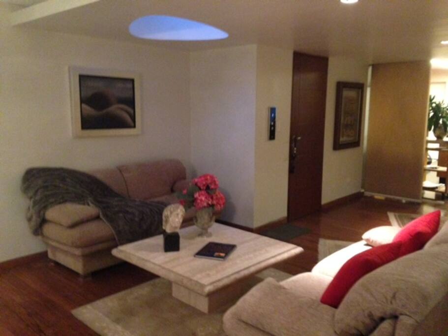 Living Room and elevator door