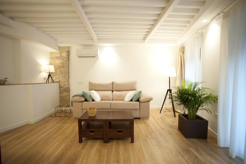 Salón-comedor con sofá-cama