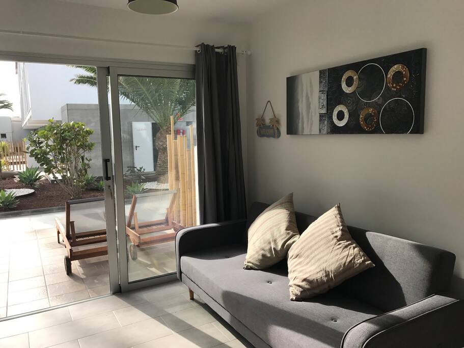 Soggiorno con divano letto