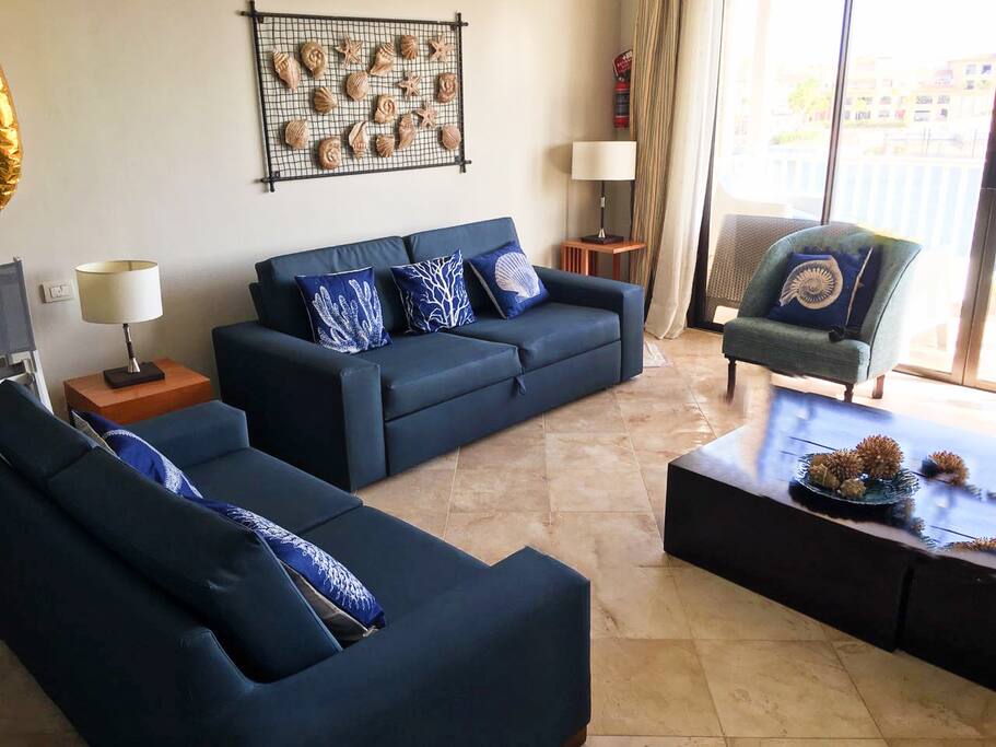 Spacious living room. Sofa-bed available for extra guest to sleep very comfortable