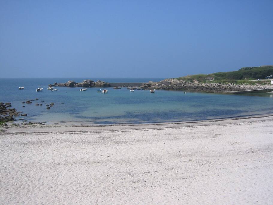 plage face à l'appartement