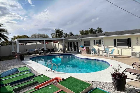 POOL home w/ Mini Golf! 3 BR/1BA