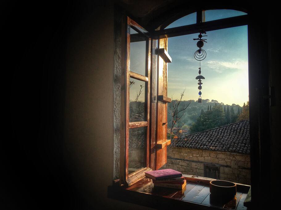 the rear window