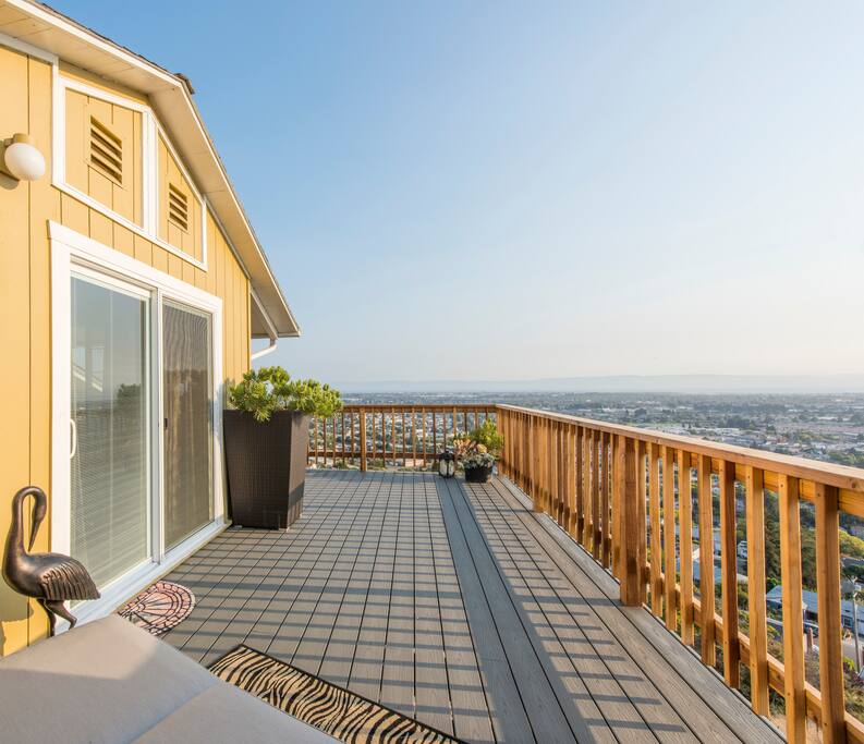 Wonderful view of the Bay Area, steps away...from your bed.