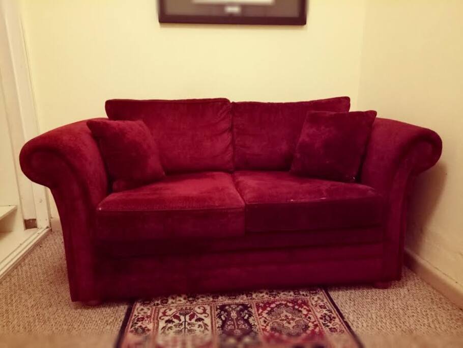 Cosy sofa which easily converts into second bed