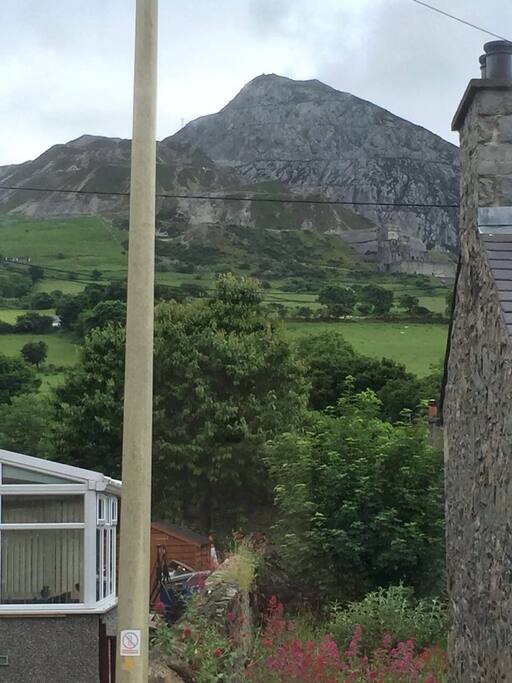 View of the Eifl Mountains from the front door