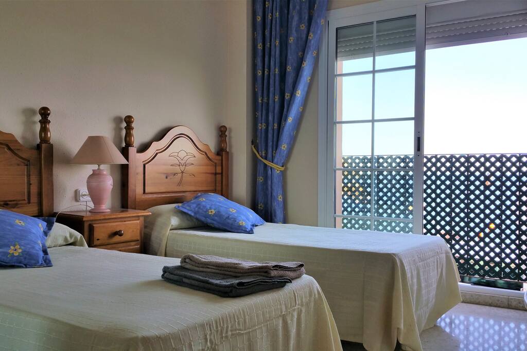 Bedroom with sea view