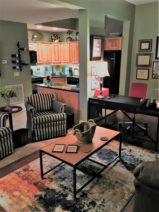 Fully furnished, never lived in, gorgeous apartment in the heart of downtown Morganton! Welcome home!