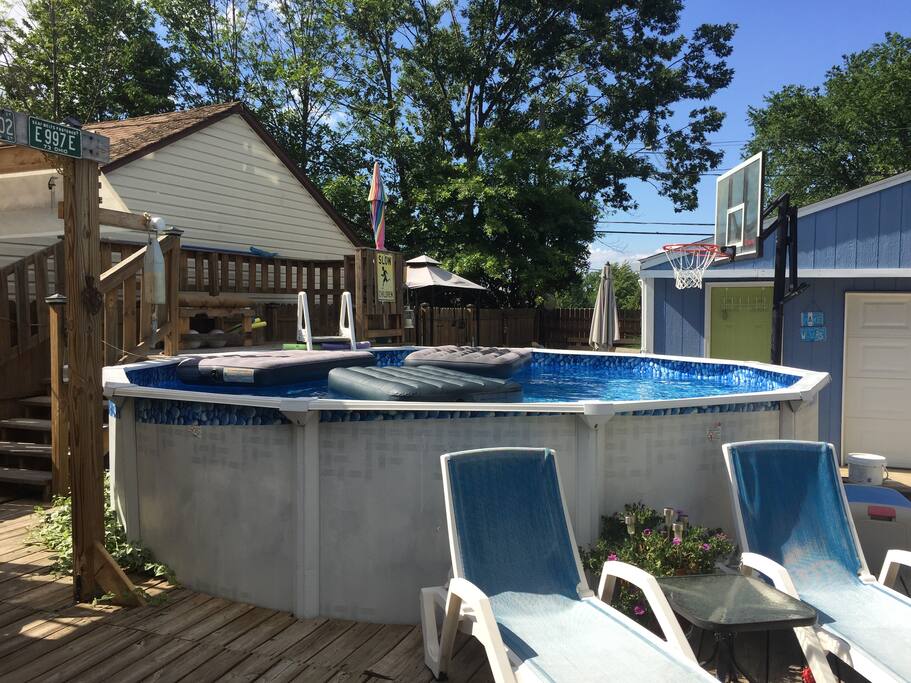 Deck and pool