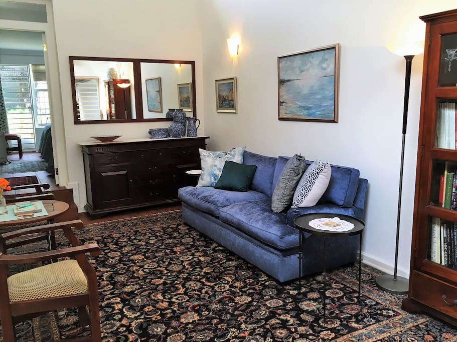 Comfy and airy Lounge with dining table