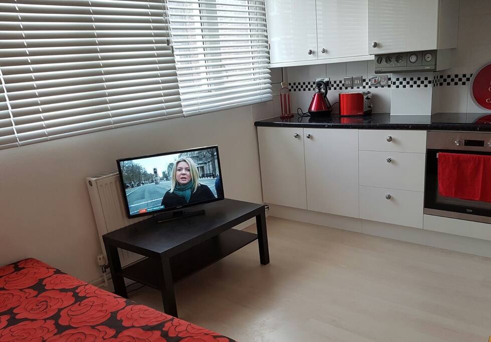 Living room and kitchen