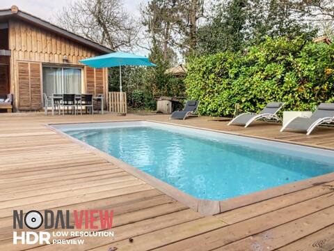 Wooden House-Pool-Near Beach-Bassin d'Arcachon