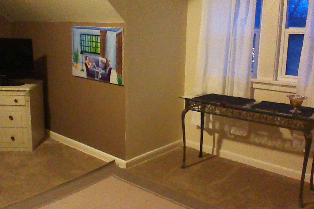 There is a little table that I will put a coffee pot on.