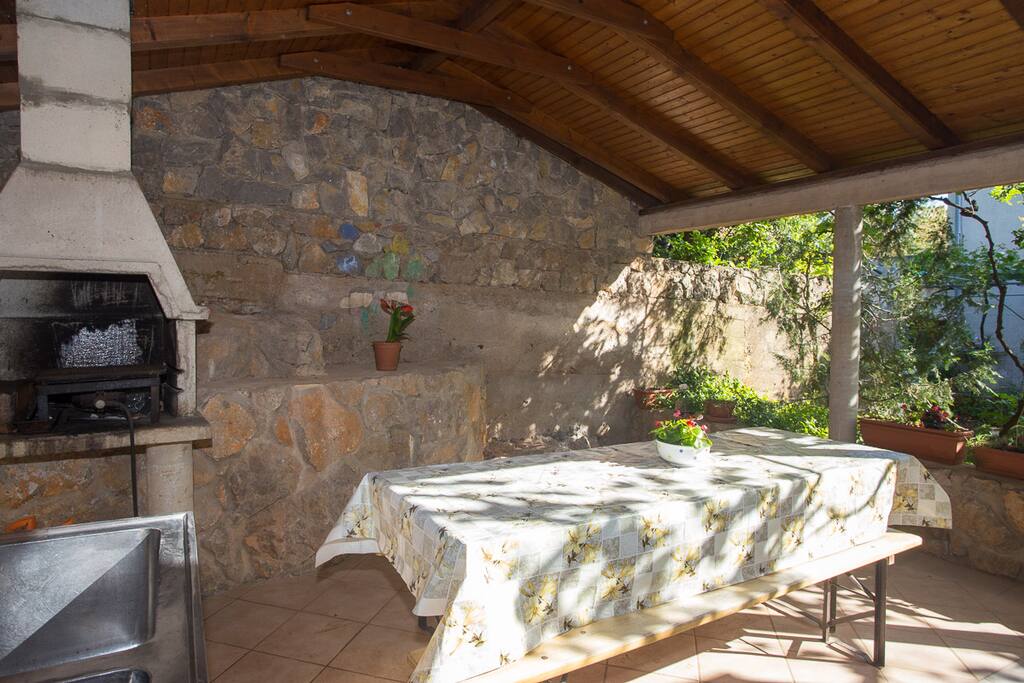 Common terrace with grill