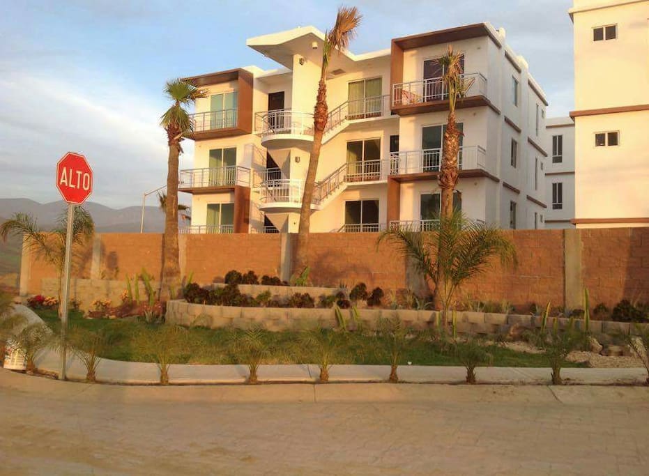 Front view of the building