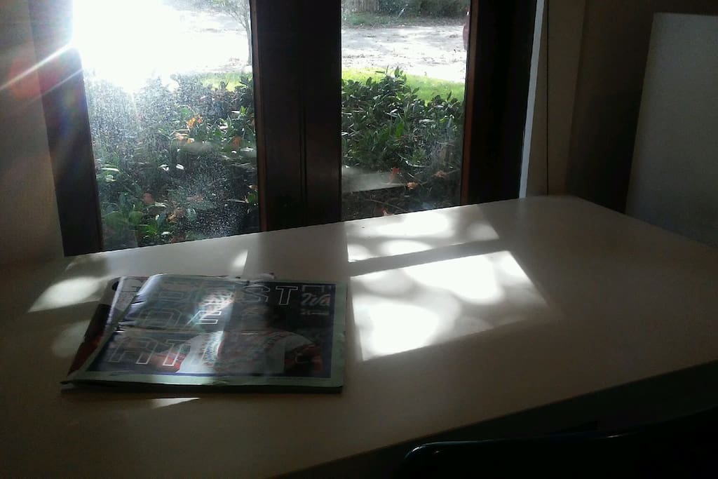 A desk with a view