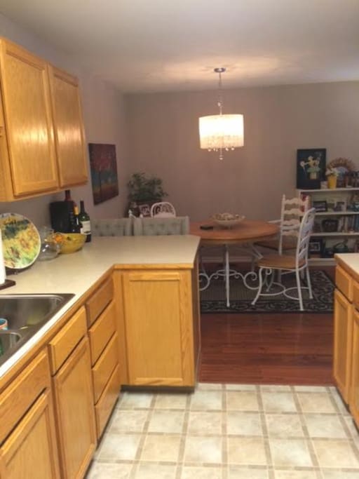 Kitchen and dining space.