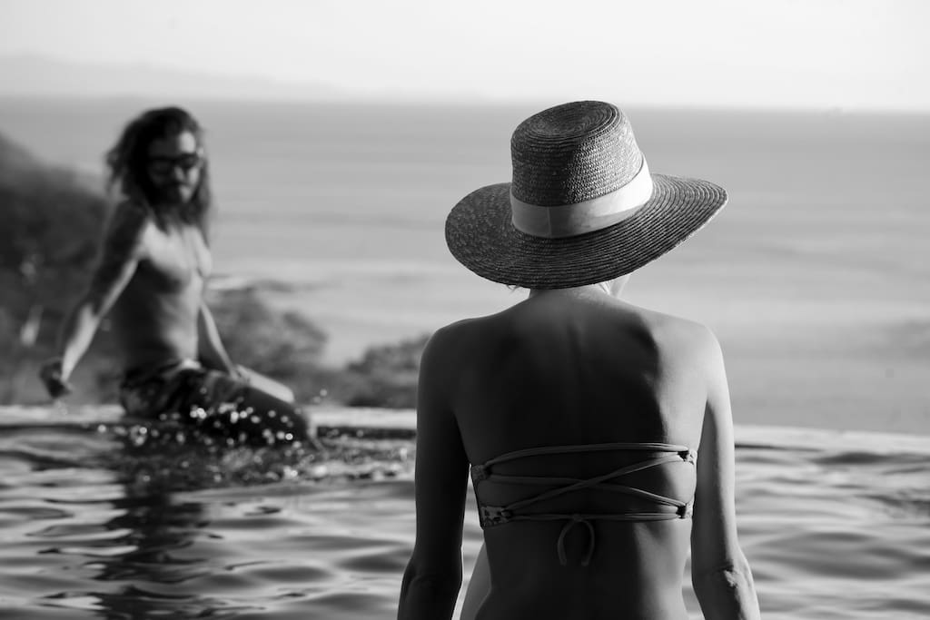 Poolside.
