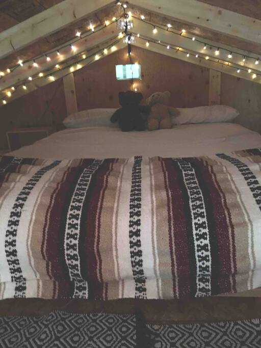 Loft area bedroom space.