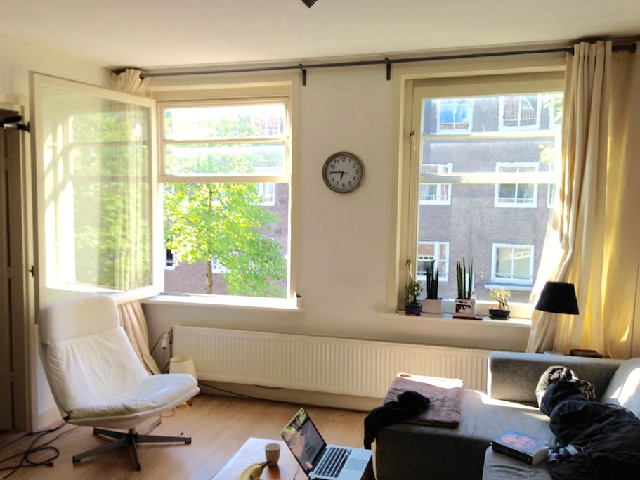 Very light, neat living room.