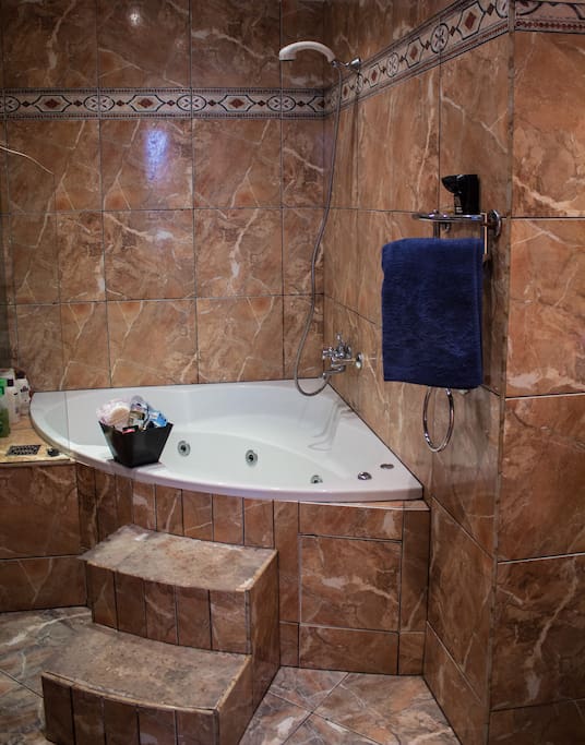Our bathroom with jacuzzi tub