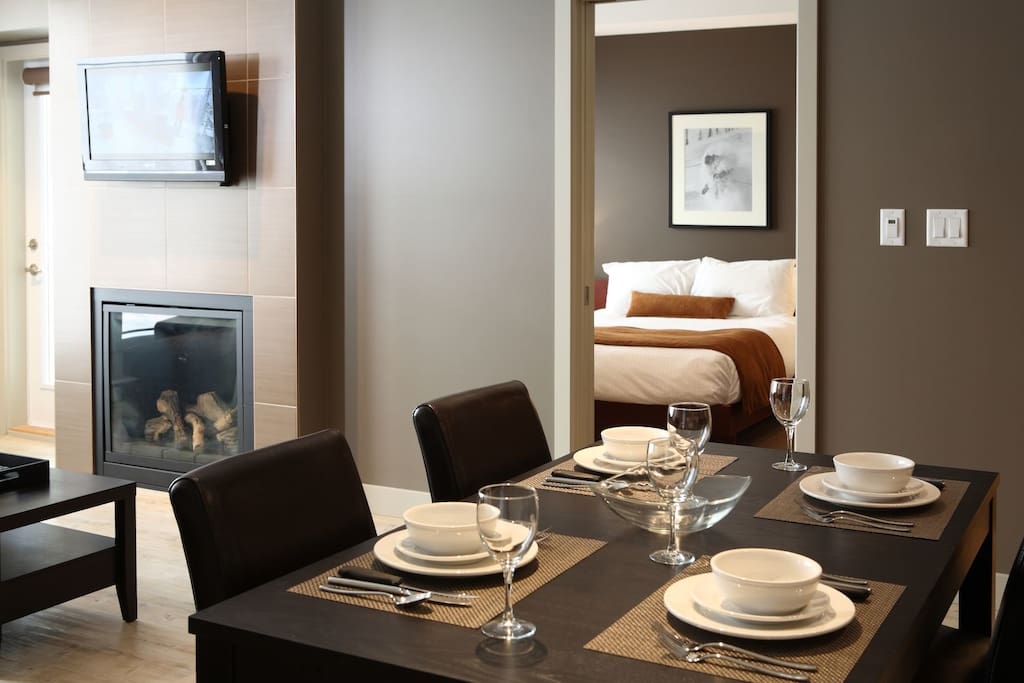 Enjoy meals together at the dining table