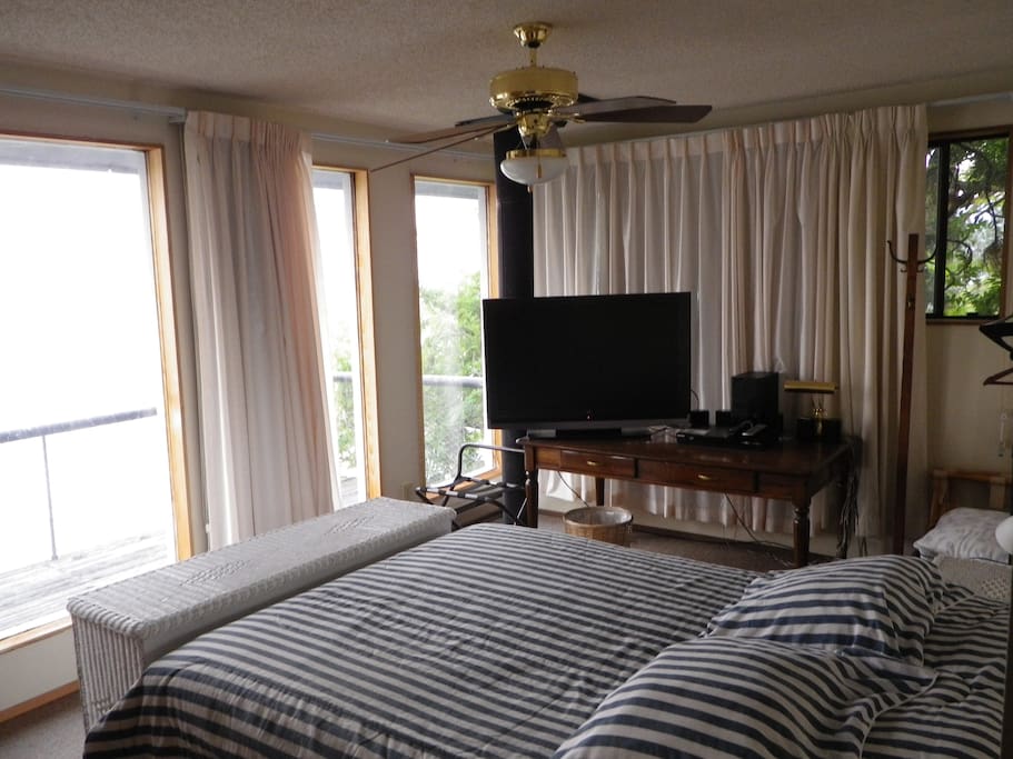 Master Bedroom with view of the Lake