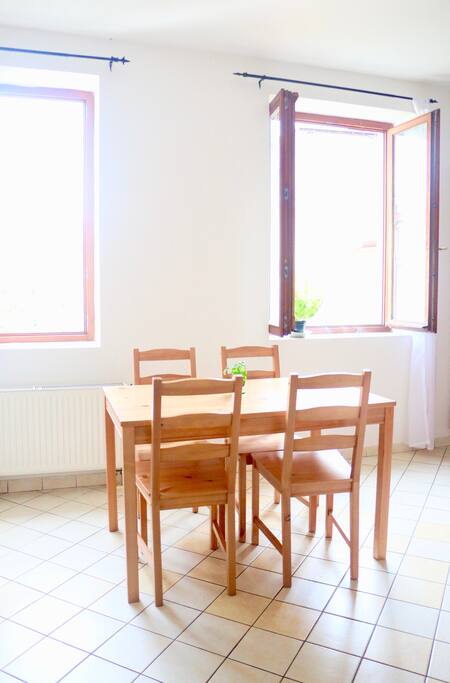 Sunny kitchen.