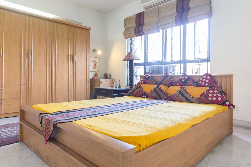 Bedroom with natural sunlight.