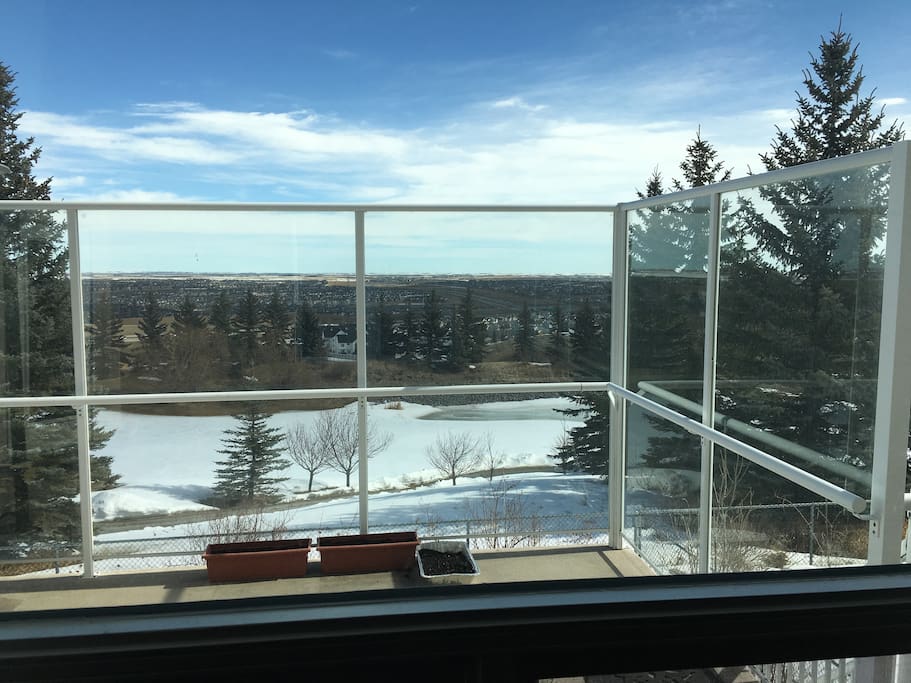View from the wind protected deck