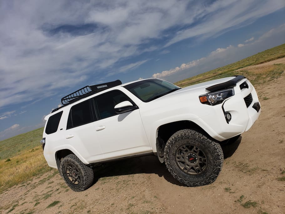 Inquire about our lifted
2018 Toyota 4Runner for additional fee per day