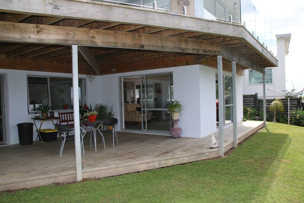 Your own deck with seating and wicked views of the sea.