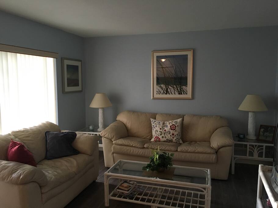 Living room with a Pullout mattress.