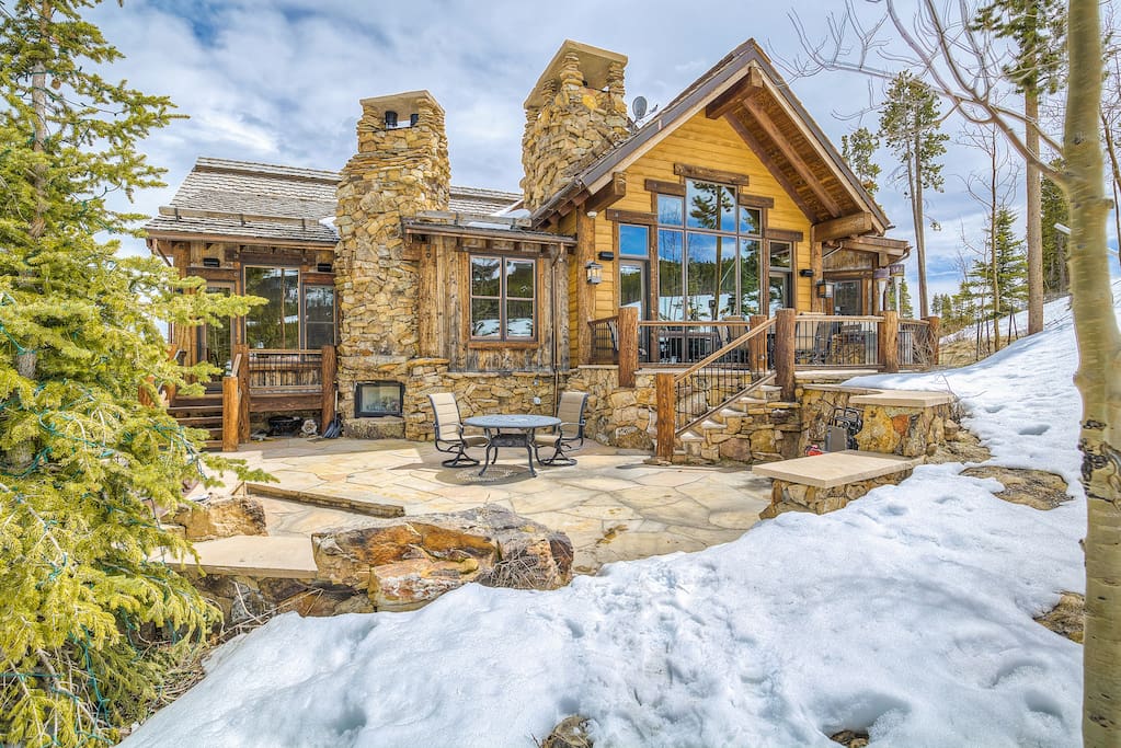 Patio with Grill and Private Hottub Overlooking Breckenridge Resort Main Base Area