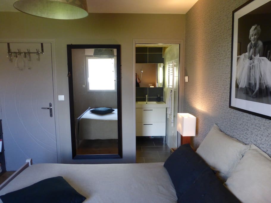 La chambre et sa salle d'eau attenante