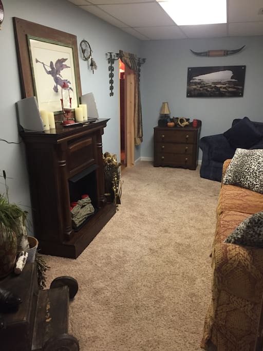 Living room in rental suite