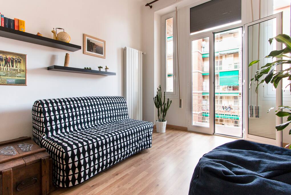 Living room with sofa bed