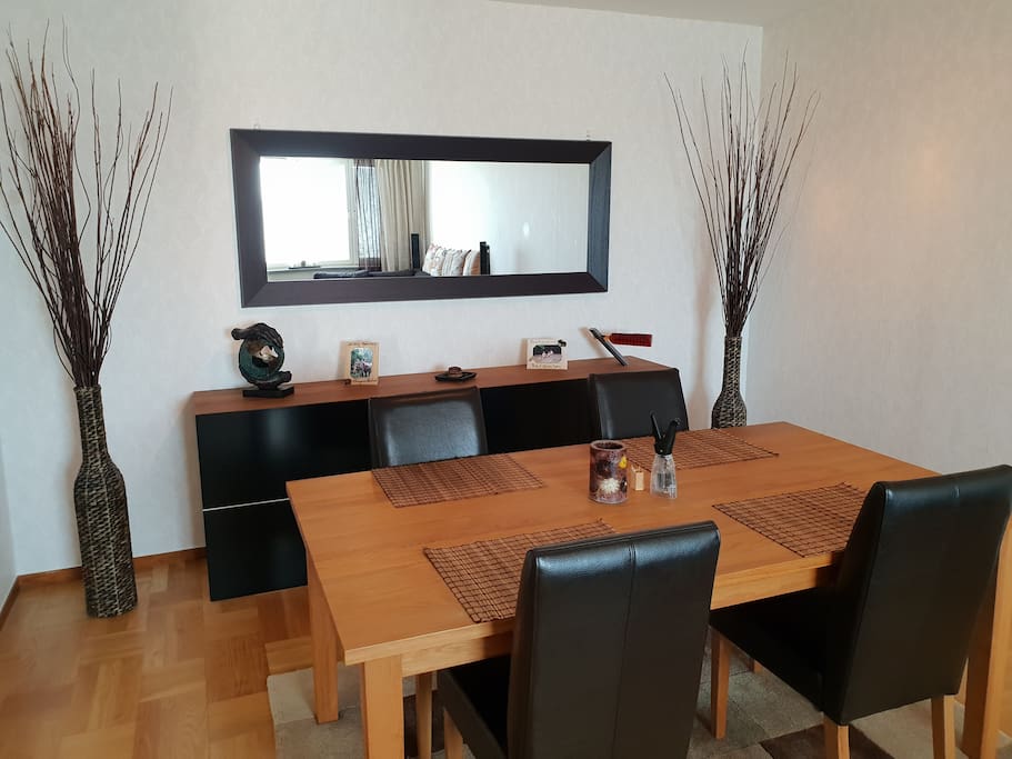 Dining area in living room