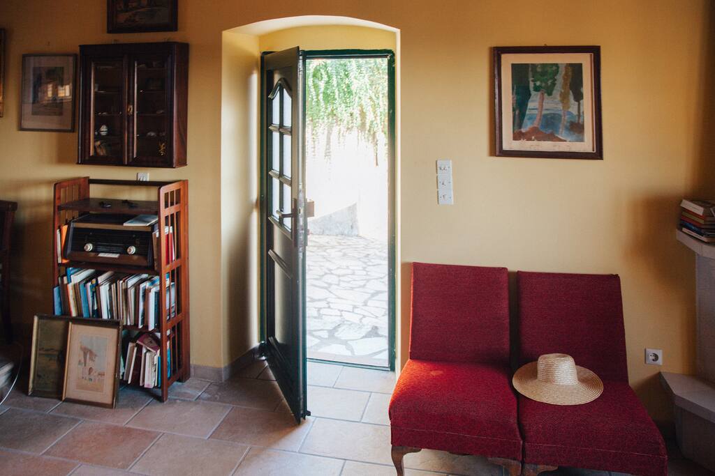 The living room area.