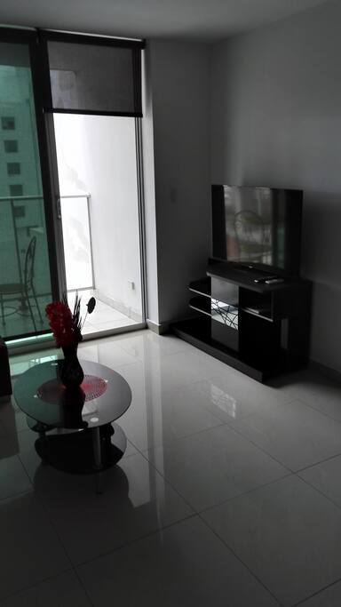 Exit to the balcony from the living room
