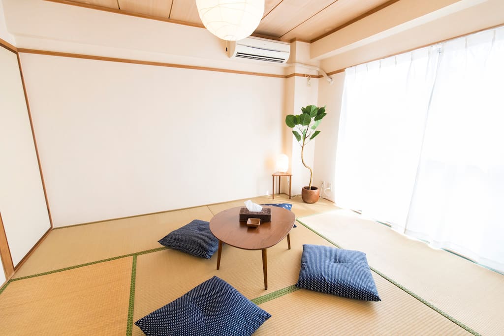 spaciou tatami style living area