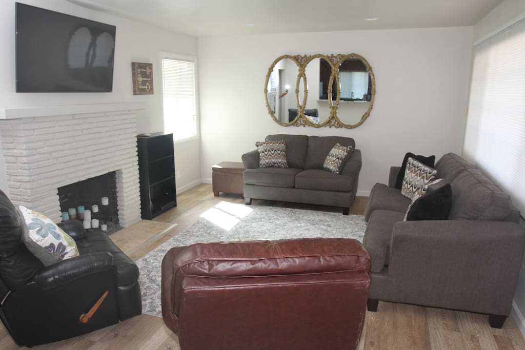 Freshly remodeled and furnished. Wall-mounted flat screens in living room and all bedrooms.